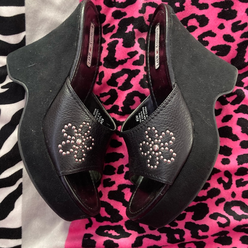 Tommy Hilfiger Black Platform Sandals